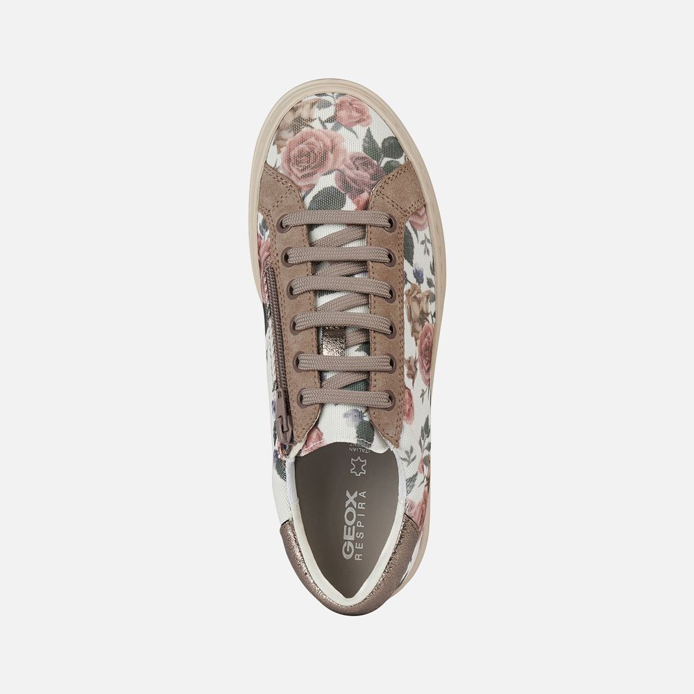 Geox Bayan Spor Ayakkabı Koyu Bej Rengi - Pontoise - NKS-651974